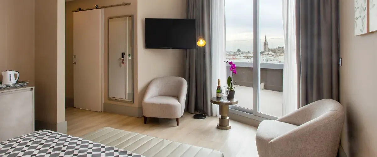 Habitación Doble Deluxe Hotel América Sevilla Habitación Doble Deluxe Hotel América Sevilla